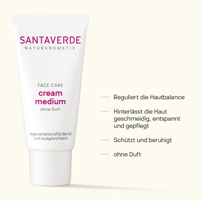 Santaverde Cream Medium ohne Duft für empfindliche Haut