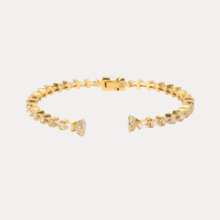 Clear Baguette Crystals Aurora Bracelet | BuDhaGirl