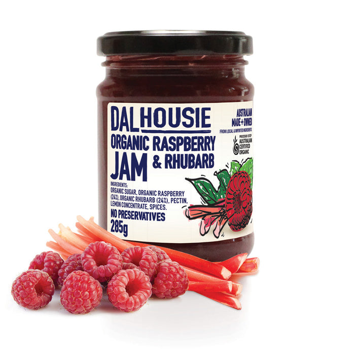Dalhousie Organic Raspberry and Rhubarb Jam - 285g - L'Organic