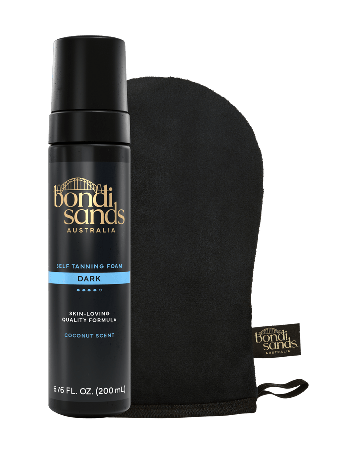 Dark Self Tanning Foam & Application Mitt Bundle