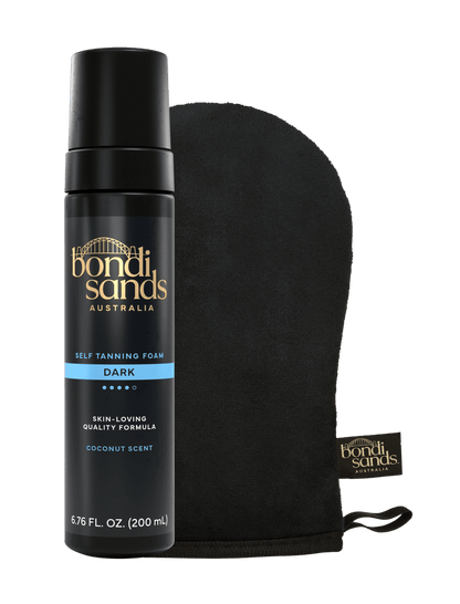 Dark Self Tanning Foam & Application Mitt Bundle