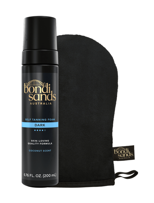 Dark Self Tanning Foam & Application Mitt Bundle
