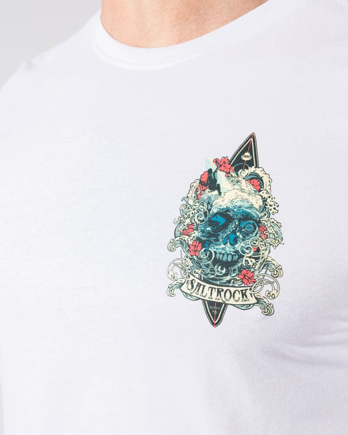 Dark Water Colour Mens Short Sleeve T-Shirt in White