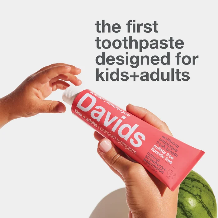Davids Kids + Adults Premium Toothpaste - Strawberry Watermelon