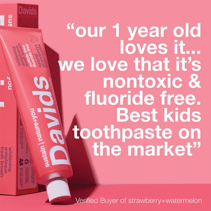 Davids Kids + Adults Premium Toothpaste - Strawberry Watermelon