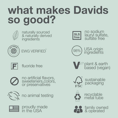 Davids Kids + Adults Premium Toothpaste - Strawberry Watermelon