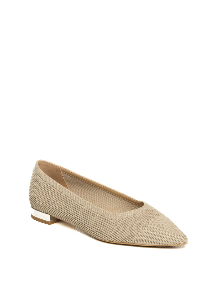 UMA PARKER Décolleté tessuto beige/argento 502 TESS-BEI/SIL