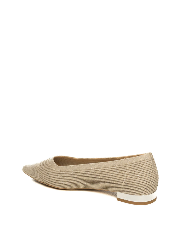 UMA PARKER Décolleté tessuto beige/argento 502 TESS-BEI/SIL
