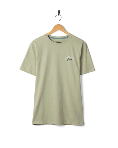 Deep Sea Flame Devon  Mens Short Sleeve T-Shirt in Light Green