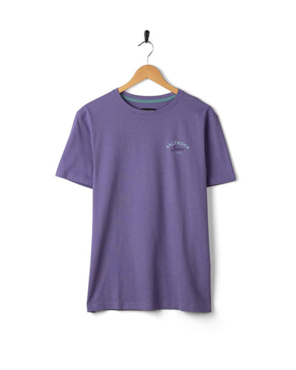 Deep Sea Flame Wales Mens Short Sleeve T-Shirt in Purple