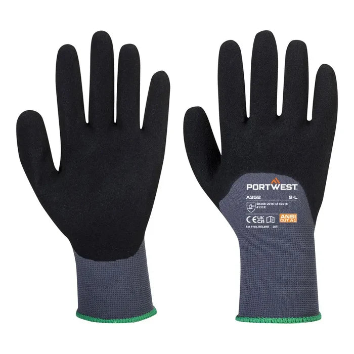 Portwest grip 15 nitrile sandy 3/4 palm glove - a352