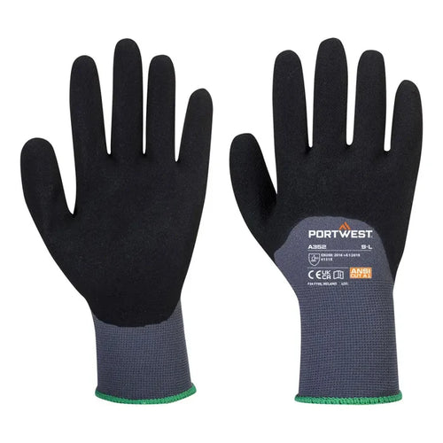 Portwest grip 15 nitrile sandy 3/4 palm glove - a352