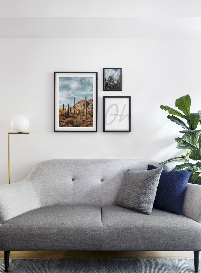 Desert Landscape modern minimalist photography poster by Opposite Wall - Living room - Trio