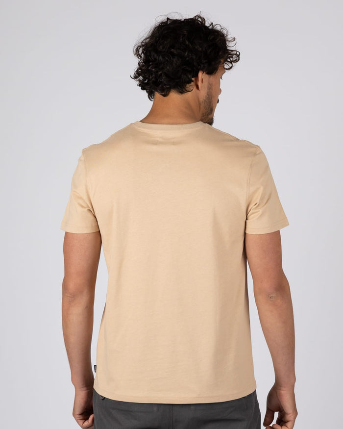 Dive Mens Short Sleeve T-Shirt in Beige