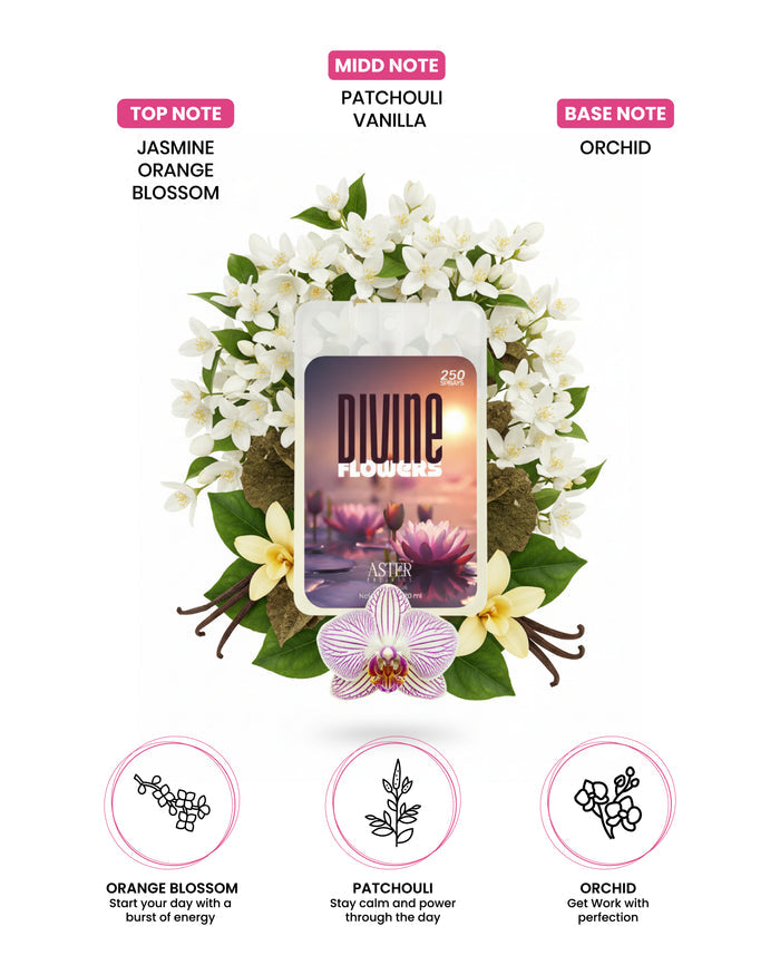 Divine Flower Pocket Perfume for Woman 20ml bottle