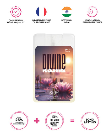 Divine Flower Pocket Perfume for Woman 20ml bottle