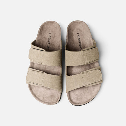 Double Strap Sandal | Stone