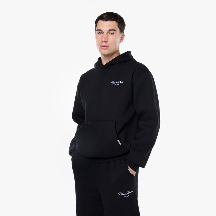 Embroidered Signature Tracksuit | Black