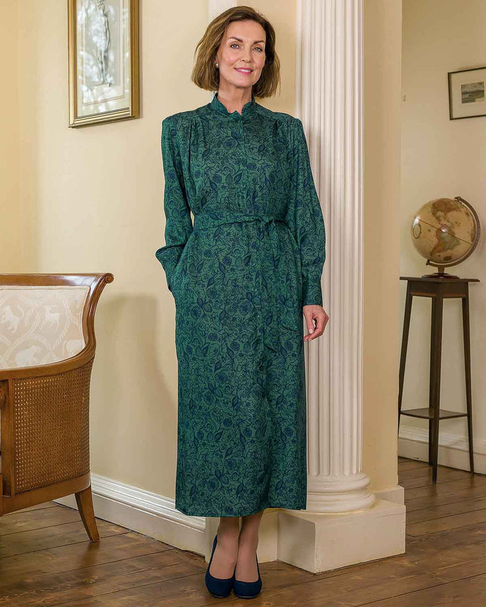 Emma Patterned Tencel Long Sleeve Shirt Dress - Image 2 - Country Collection