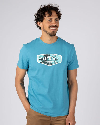 Endless Tie Dye Mens Short Sleeve T-Shirt in Bright Blue