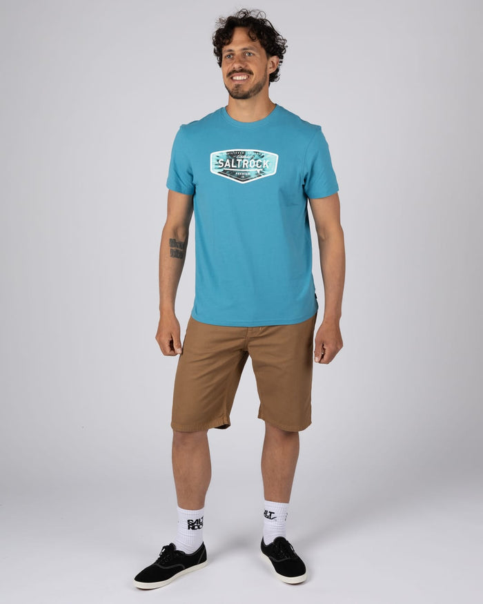 Endless Tie Dye Mens Short Sleeve T-Shirt in Bright Blue