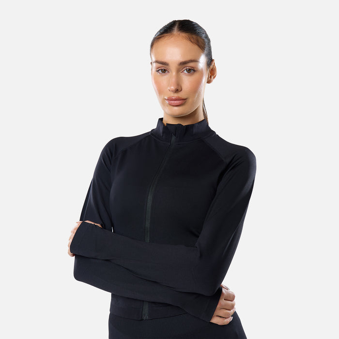 Enhance Seamless Full Zip | Black