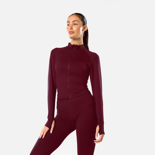 Enhance Seamless Full Zip | Burgundy