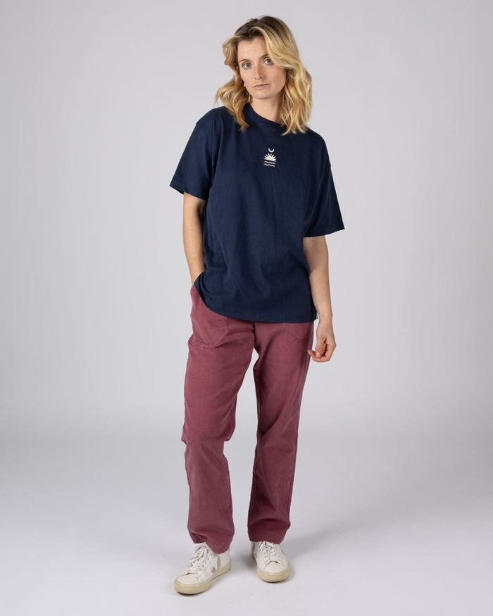 Equinox Womens Oversized Short Sleeve T-Shirt in Blue