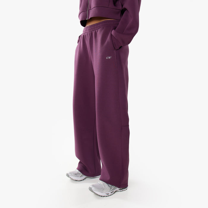 Essential Heavy Scuba Barrel Leg Jogger | Plum