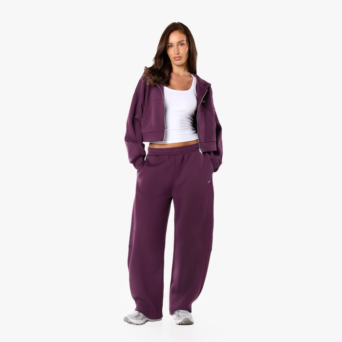 Essential Heavy Scuba Barrel Leg Jogger | Plum