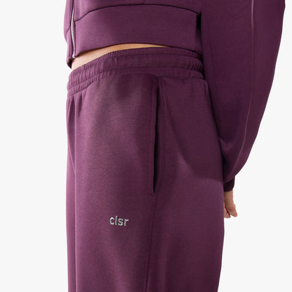 Essential Heavy Scuba Barrel Leg Jogger | Plum