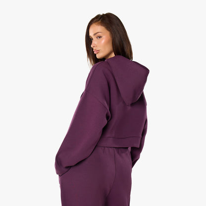 Essential Heavy Scuba Barrel Leg Jogger | Plum