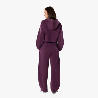 Essential Heavy Scuba Barrel Leg Jogger | Plum