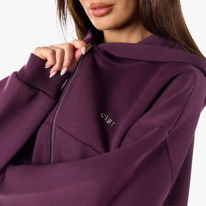 Essential Heavy Scuba Full Zip Hoodie | Plum