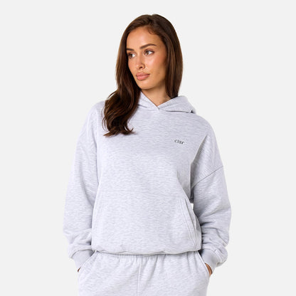 Essential Logo Hoodie | Grey Marl