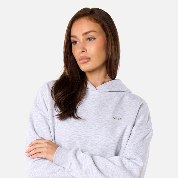 Essential Logo Hoodie | Grey Marl