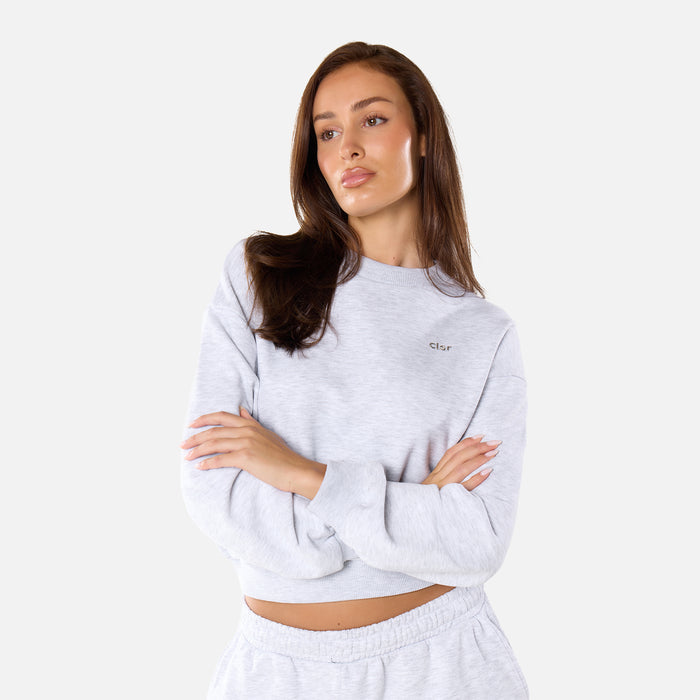 Essential Logo Sweatshirt  | Grey Marl