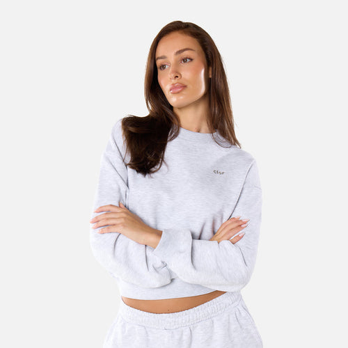 Essential Logo Sweatshirt  | Grey Marl