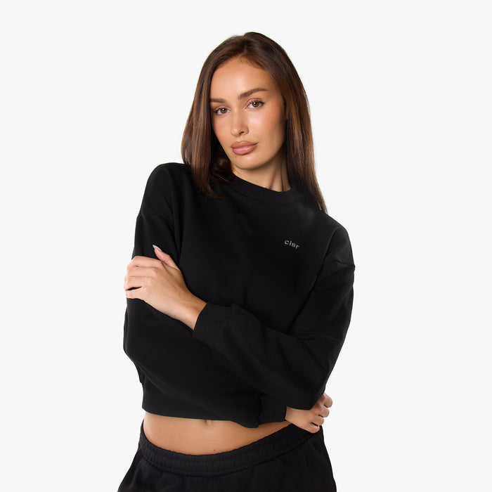 Essential Logo Sweatshirt Twinset | Black