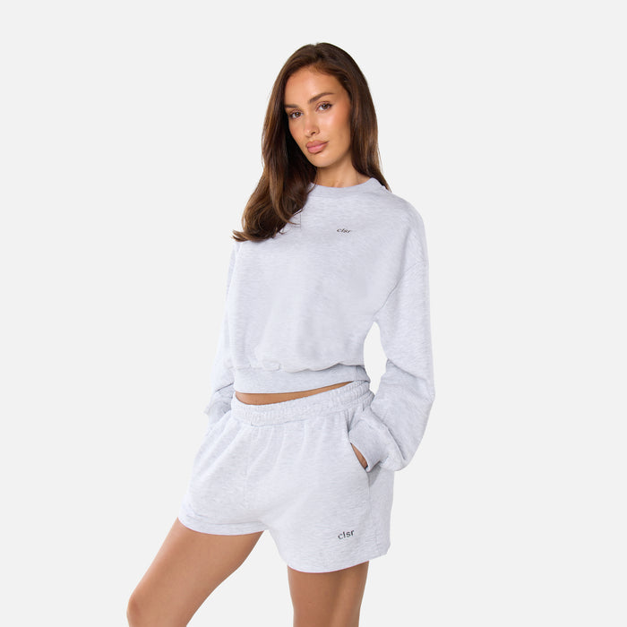 Essential Logo Sweatshirt Twinset | Grey Marl