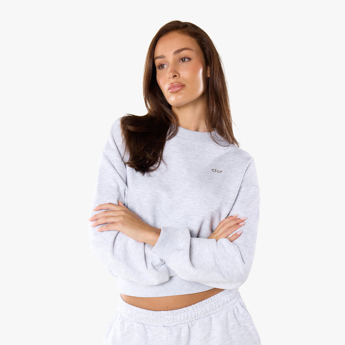 Essential Logo Sweatshirt Twinset | Grey Marl