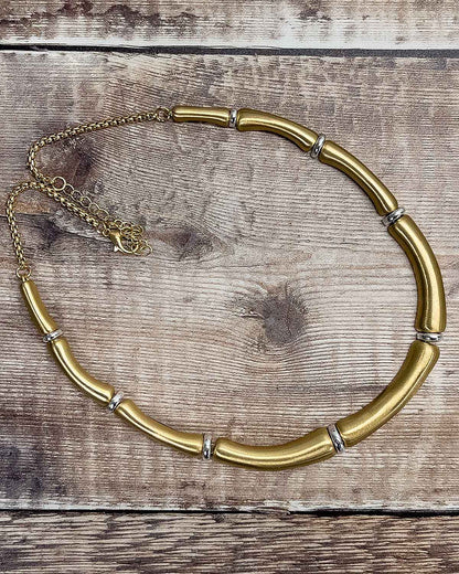 Evelyn Ladies Brushed Gold Necklace - Country Collection