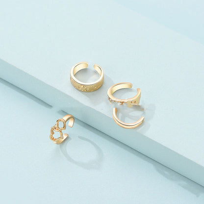 Fashion Holiday Style Beach Toe Ring 4-piece Set