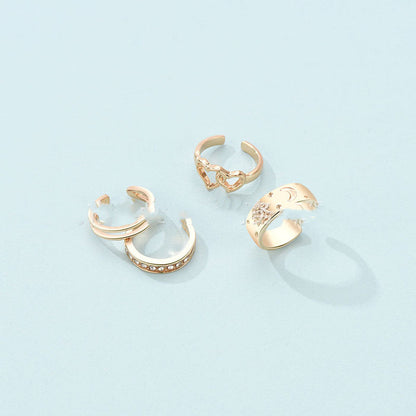 Fashion Holiday Style Beach Toe Ring 4-piece Set
