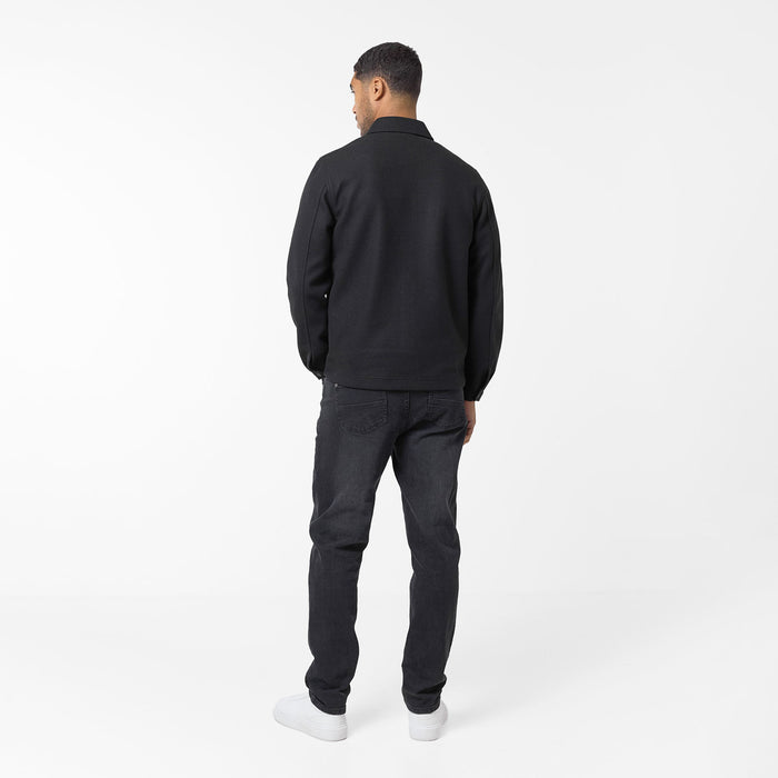 Faux Wool Zip Jacket | Black