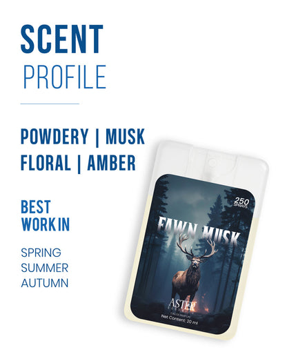 Fawn Musk pocket perfume bottle, 20ml, unisex