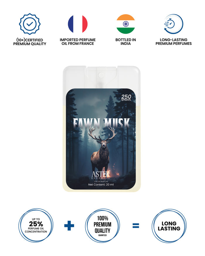 Fawn Musk Pocket Perfume for Unisex 20ml bottle