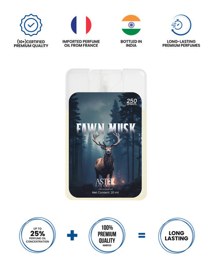 Fawn Musk Pocket Perfume for Unisex 20ml bottle