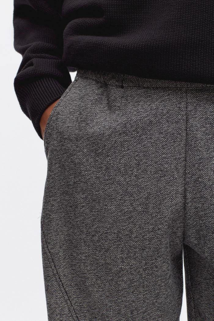 Flannel Field Pant in Black Herringbone