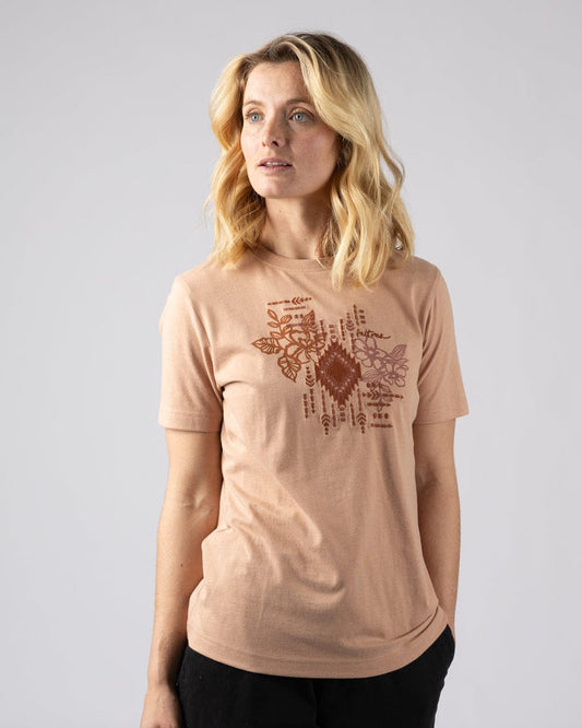Flow Womens Short Sleeve T-Shirt in Orange